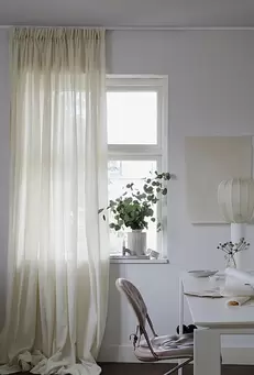 Gardin Hotell Transparent Creme dubbel bredd Höjd 270 cm