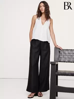 Vit - Banana Republic Linne Halter Top