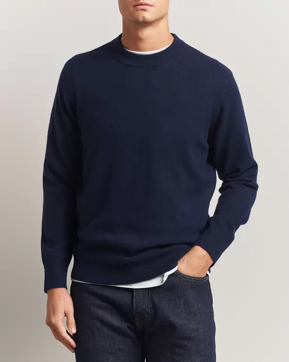 Marlow Cashmere Blend Sweater Navy