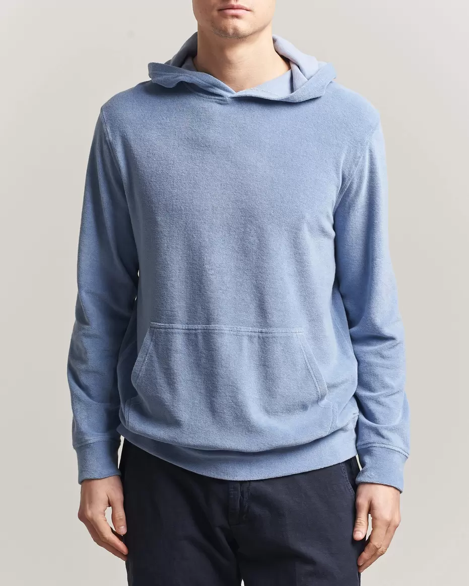 Terry Cotton Hoodie Light Blue