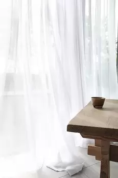 Gardin Mimmi recycled Vit enkel bredd 1 Par