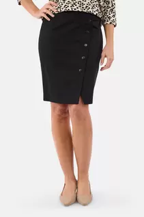 Nederdel - Sort - Med Slids