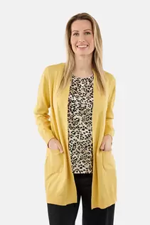 Strik Cardigan - Gul - Med Lommer