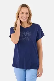 Kortærmet T-shirt - Navy - Similisten