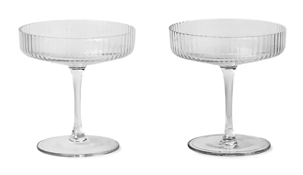 Ripple Champagne Saucers Set Of 2