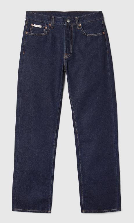 90's Straight Mörkblå Jeans