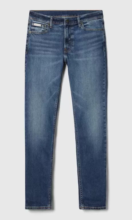 Slim Tapered Medium Blå Jeans