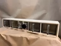 Redahylla - Natur - med skäppor och burkar av glas - 13 x 75 x 18 cm