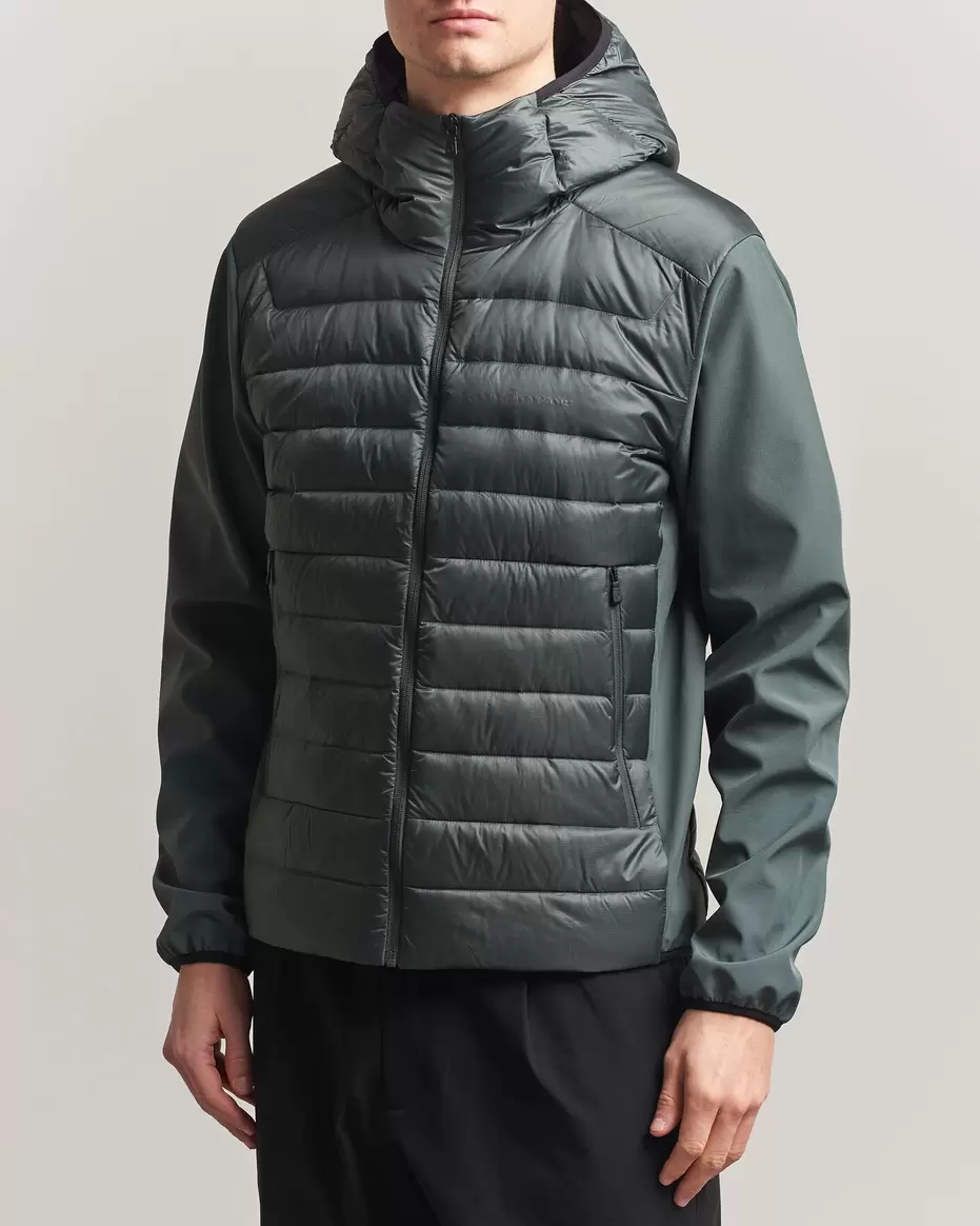 Spray Hooded Hybrid Jacket Aurora Green