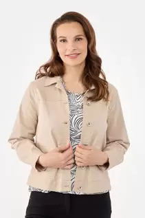 Let Jakke - Sand - Knaplukning