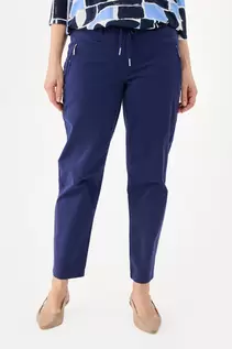 7/8 Bukser - Navy - Elastik i Taljen