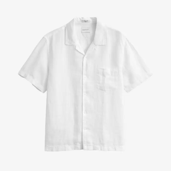 REG GMNT DYED LINEN SS CAMP SHIRT