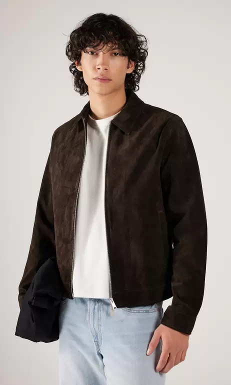 Suede Mocka skinnjacka