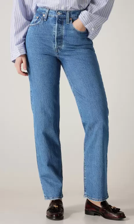 Ribcage Straight Ankle Medium Blå Jeans