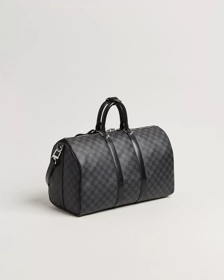 Pre-Owned Keepall Bandouliére 45 Damier Graphite