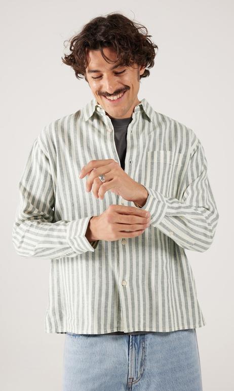 Caico Stripe Linneskjorta