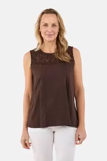 Top - Brun - Blondekant