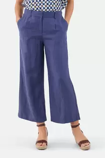 Hør Bukser - Mørkeblå - Culotte