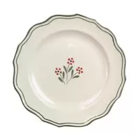 Tallrik - 4-pack - Esther Vildblomma - Grön - Ø28,5 cm