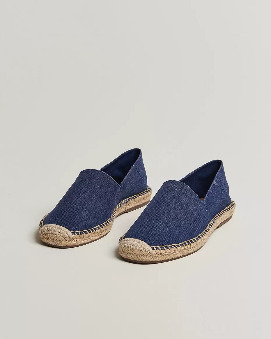 Cevio Washed Canvas Espadrilles Navy