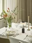 Blossi Mini Bordslampa Portabel, Svart / Opal