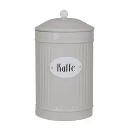 Plåtburk - Kaffe - Beige - 25 x Ø11 cm
