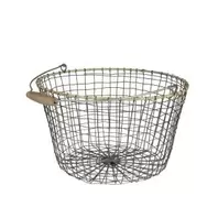 Trådkorg - Alvar Rund Stor - Grå - Ø40 x H25 cm
