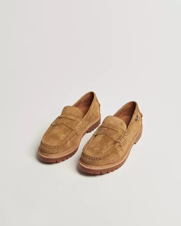 Jett Suede Penny Loafer Desert Tan