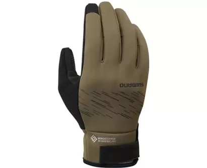 Cykelhandskar Shimano Windstoppar Insulated Gloves Sand Brown