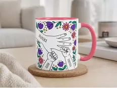Mugg med egen text - Hand i hand