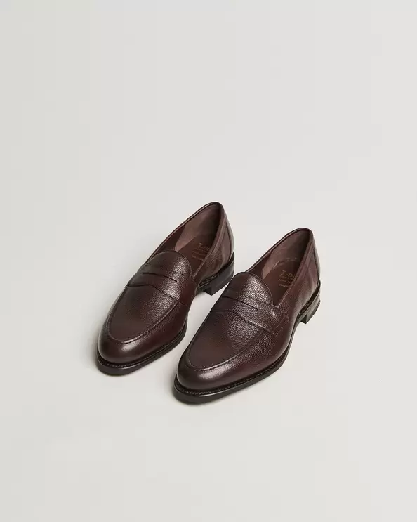 Loake 1880 Imperial Grained Penny Loafer Dark Brown