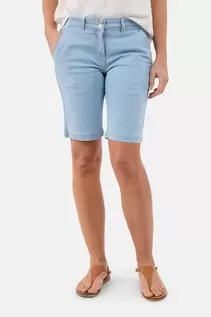 Shorts - Lyseblå Denim - Stribet