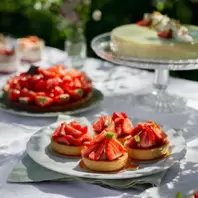 Jordgubbstartlett bakelse från ART Bakery
