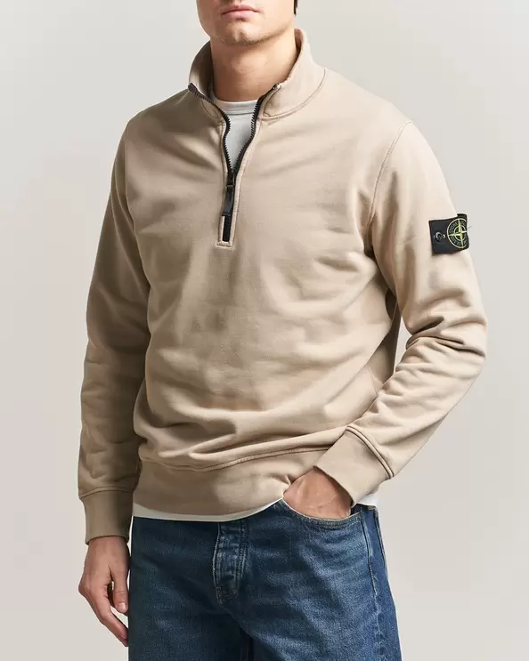 Garment Dyed Fleece Half Zip Desert