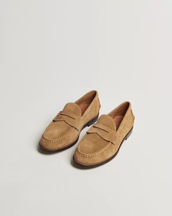 Alston Suede Penny Loafer Desert Tan