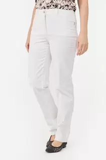 Ingrid Bukser - Hvid - Straight Fit - Brede Lægge