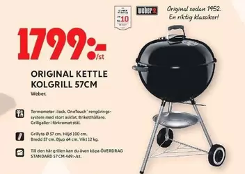 Weber - ORIGINAL KETTLE KOLGRILL 57CM