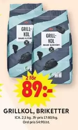 GRILLKOL, BRIKETTER