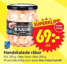 Handskalade räkor