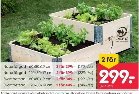 Naturfärgad, Svartbetsad Pallkrage