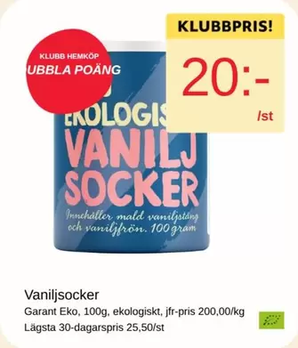 Garant - Vaniljsocker