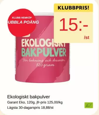 Garant - Ekologiskt bakpulver