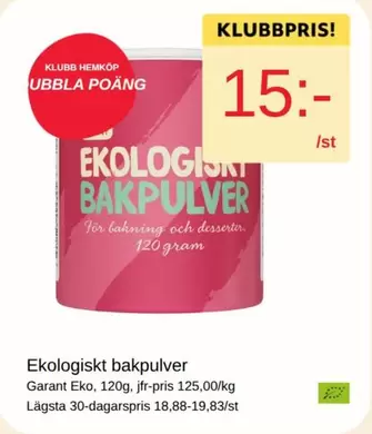 EKO - Ekologiskt bakpulver