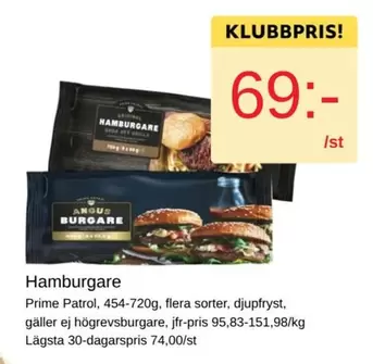 Prime - Hamburgare