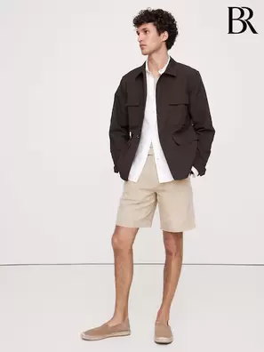 Beige - Banana Republic 9 Inch Linne Shorts