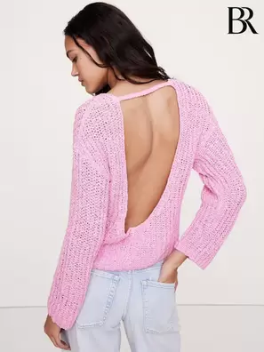 Rosa - Banana Republic Överdimensionerad Tröja Med Rund Jumper