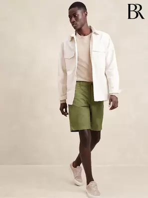 Olive Grön - Banana Republic 9" Core Temp Shorts
