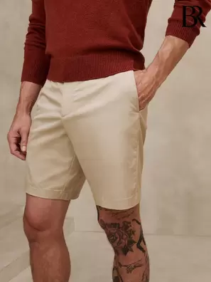 Beige - Banana Republic 9" Core Temp Shorts