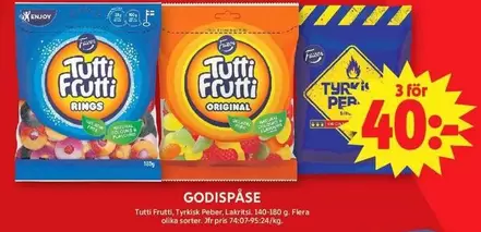 Fazer - Tutti Frutti, Tyrkisk Peber, Lakrits