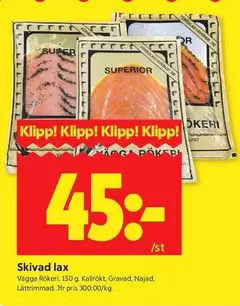 Skivad lax